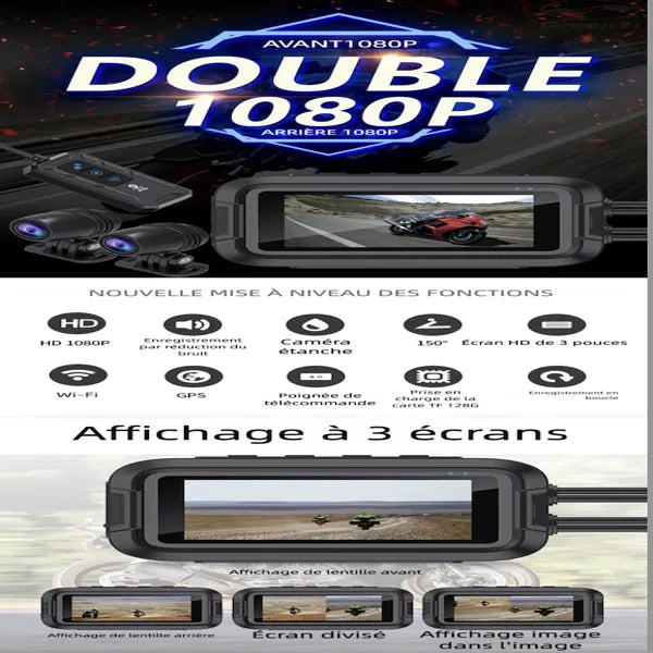 Dashcam moto connectée
