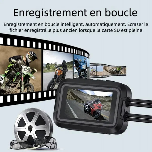 Dashcam moto connectée