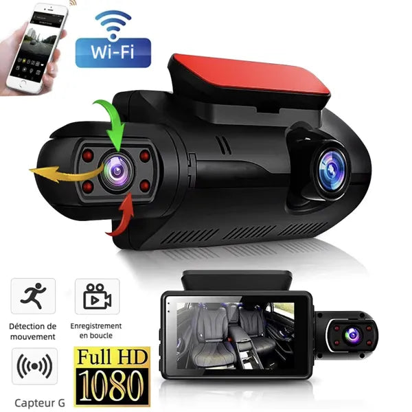 Dashcam 4K Double Caméra | Vision Nocturne & Sécurité Automatique