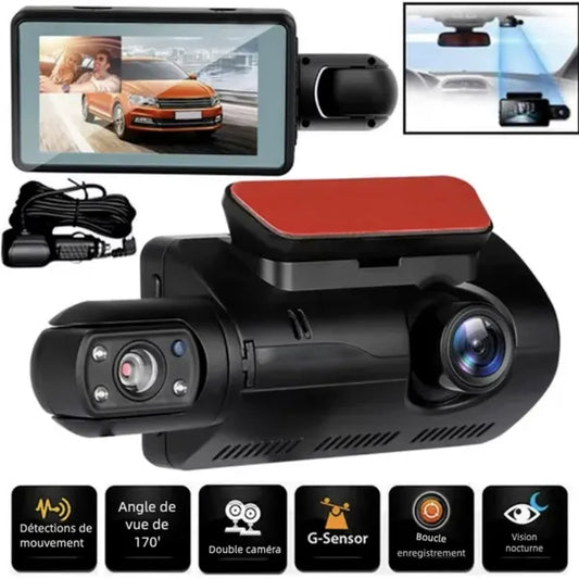 Dashcam 4K Double Caméra | Vision Nocturne & Sécurité Automatique