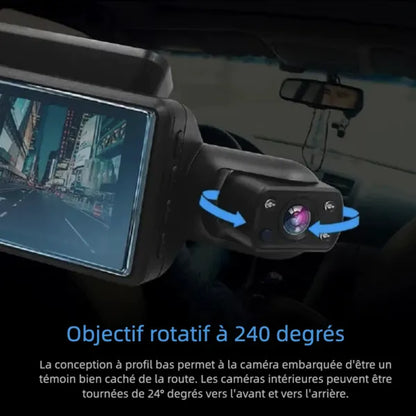 Dashcam 4K Double Caméra | Vision Nocturne & Sécurité Automatique