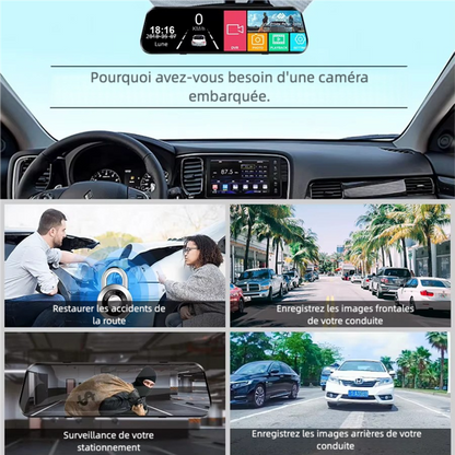 Rétroviseur Dashcam 2.5K avec Écran Tactile 10”