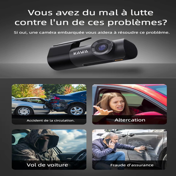 Mini caméra de tableau de bord de voiture